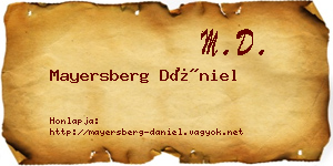 Mayersberg Dániel névjegykártya